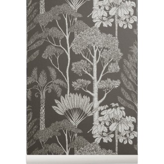 SOLD OUT brown/grey - Trees Wallpaper - Katie Scott