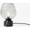 SW6 - silver, black marble - Blown table lamp
