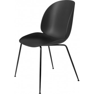 Coque noire - base noir mat - chaise Beetle plastique