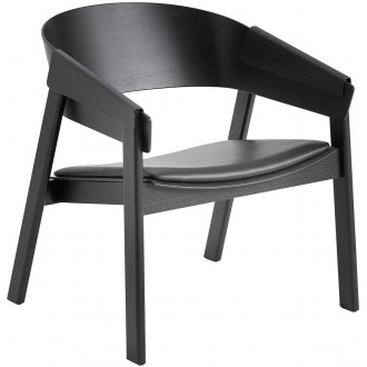 noir, assise cuir noir - fauteuil Cover Lounge Chair