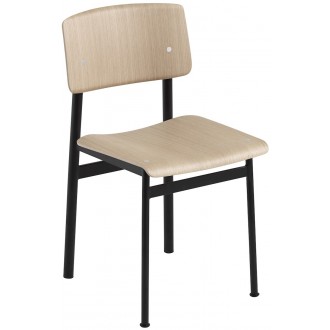 oak / black - Loft chair without armrest