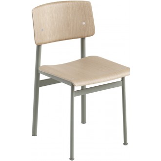 chêne / dusty green - chaise sans accoudoir Loft