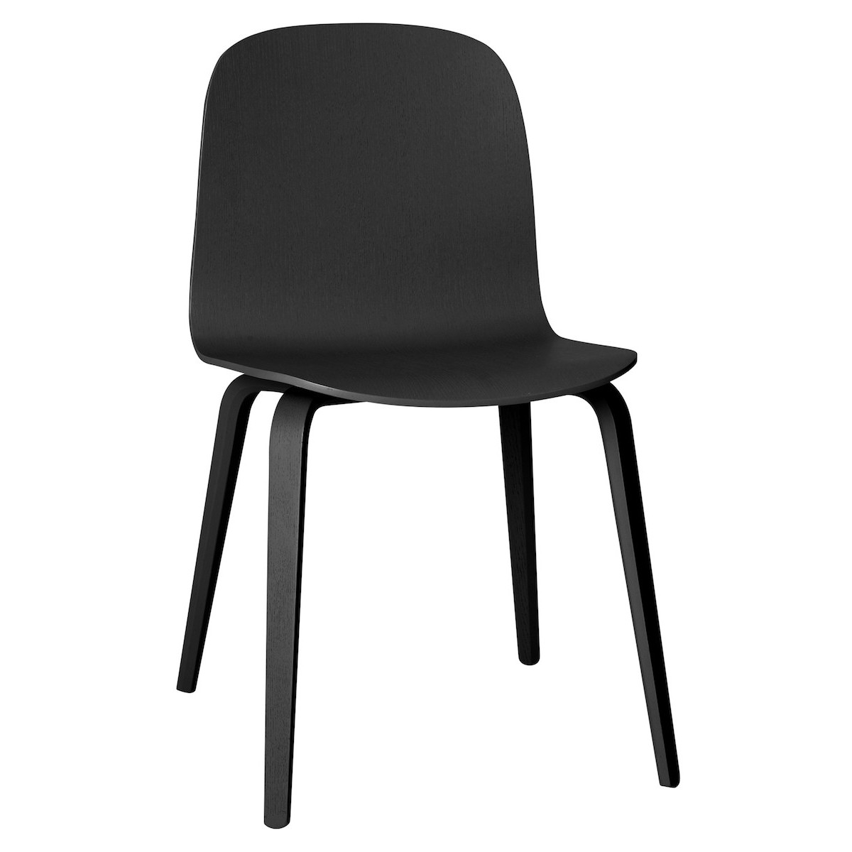 black - wooden base Visu chair