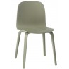dusty green - wooden base Visu chair