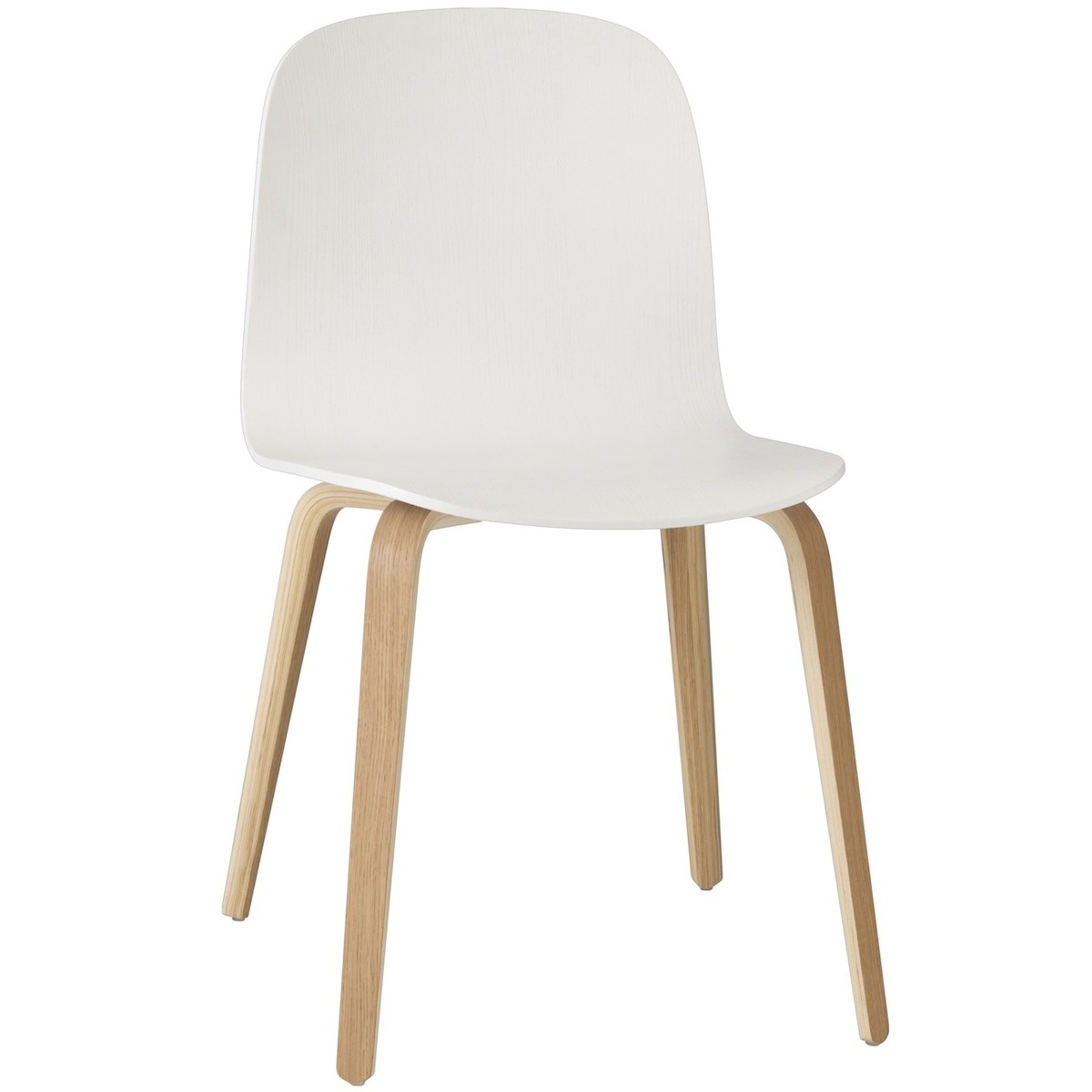 white/oak - wooden base Visu chair