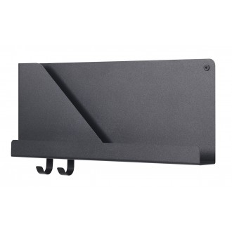 Folded shelf - black - L51 x P6,9 x H22 cm