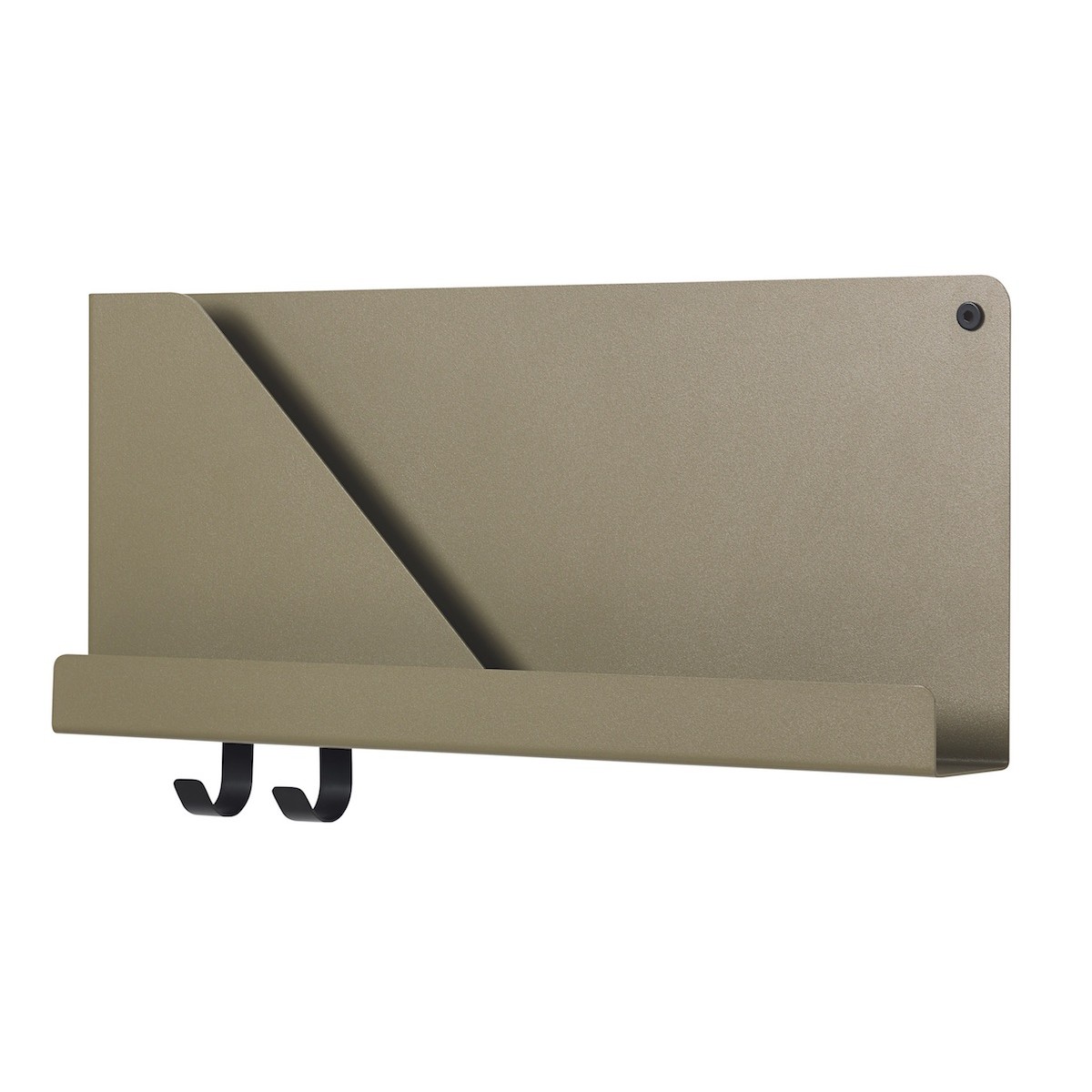 Folded shelf - olive - L51 x P6,9 x H22 cm
