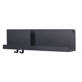 Folded shelf - black - L63 x D12,4 x H16,5 cm