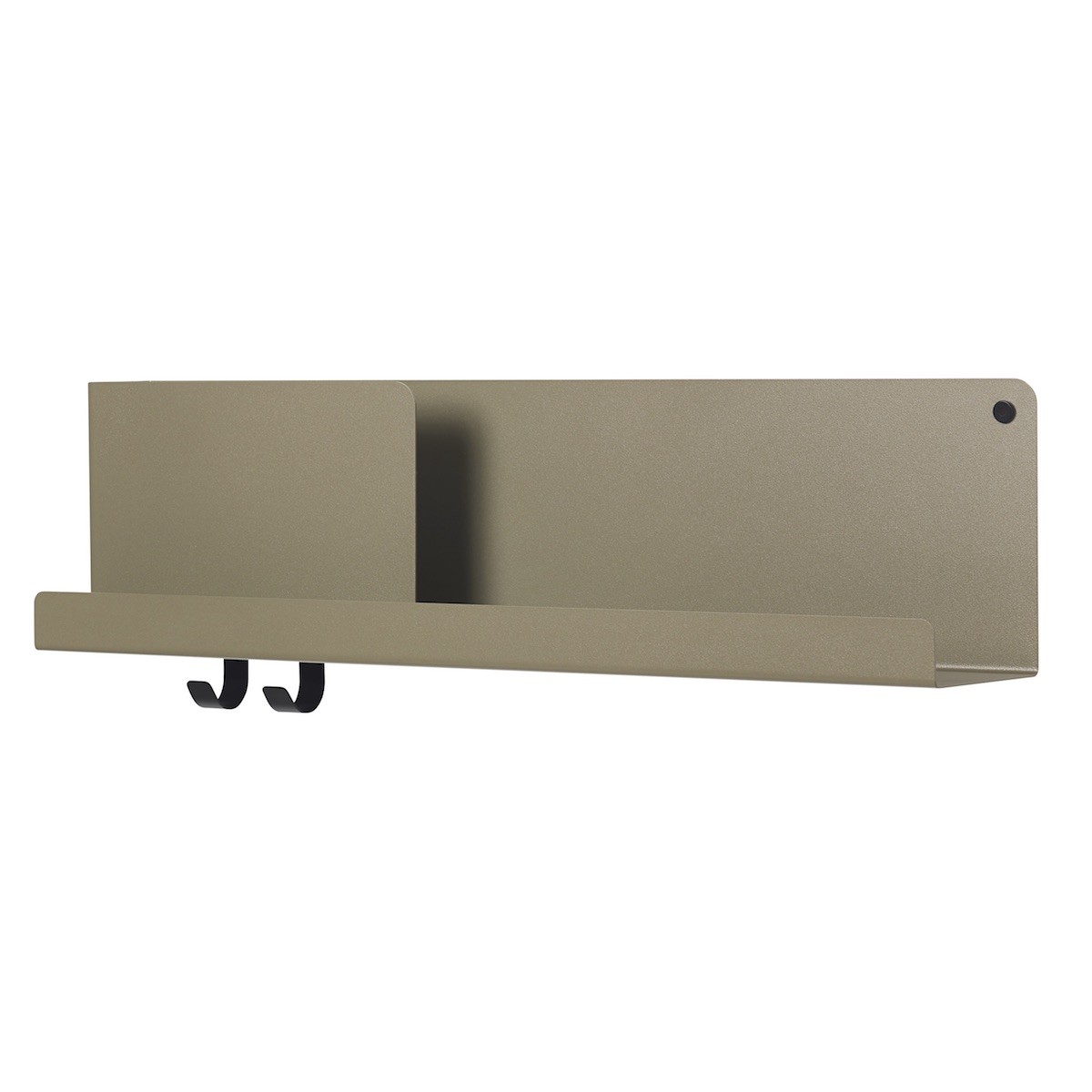 Folded shelf - olive - L63 x D12,4 x H16,5 cm