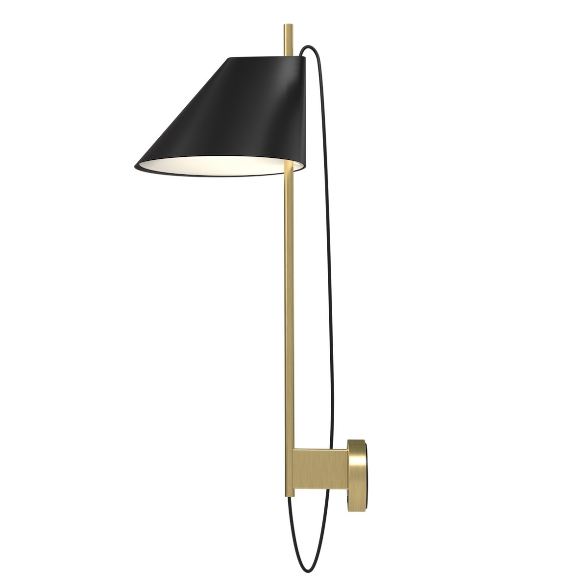 black / brass - wall lamp - Yuh