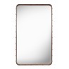 115x65cm - Cuir Marron Clair - miroir rectangulaire Adnet