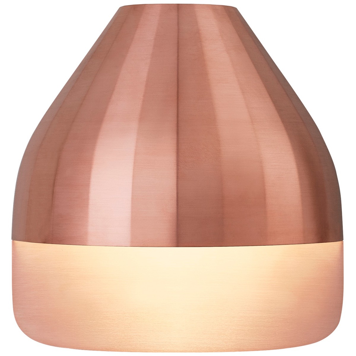SOLD OUT - Facet wall lamp copper + small reflective plate - out of stock