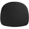 Sierra black leather - seat pad - AAS