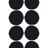 Isot Kivet - white back / black dots 001 - cotton - Marimekko fabric