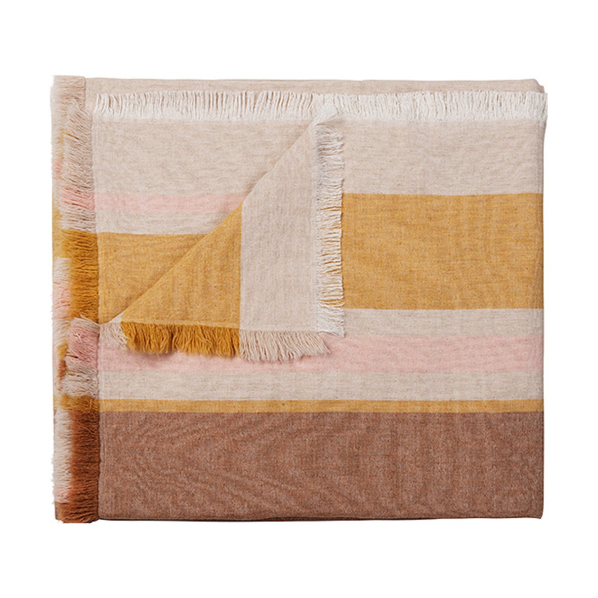 jaune/marron - Sezim wool blanket