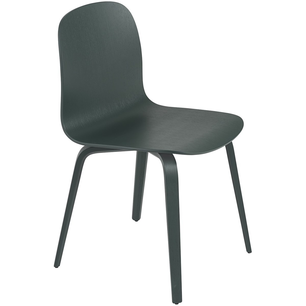 dark green - wooden base Visu chair