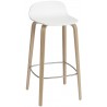 white shell + oak legs - Visu bar or counter stool