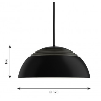 Ø37 cm AJ Royal - LED - noire