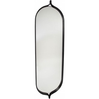 miroir Comma - frêne teinté noir - ovale 135 x 40 cm
