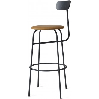 noir + cuir Dunes 21000 - chaise de bar Afteroom - hauteur d'assise 73,5 cm