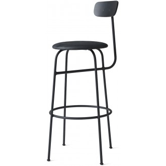 Afteroom bar chair - seat height 73,5 cm - black + Dunes leather 21003