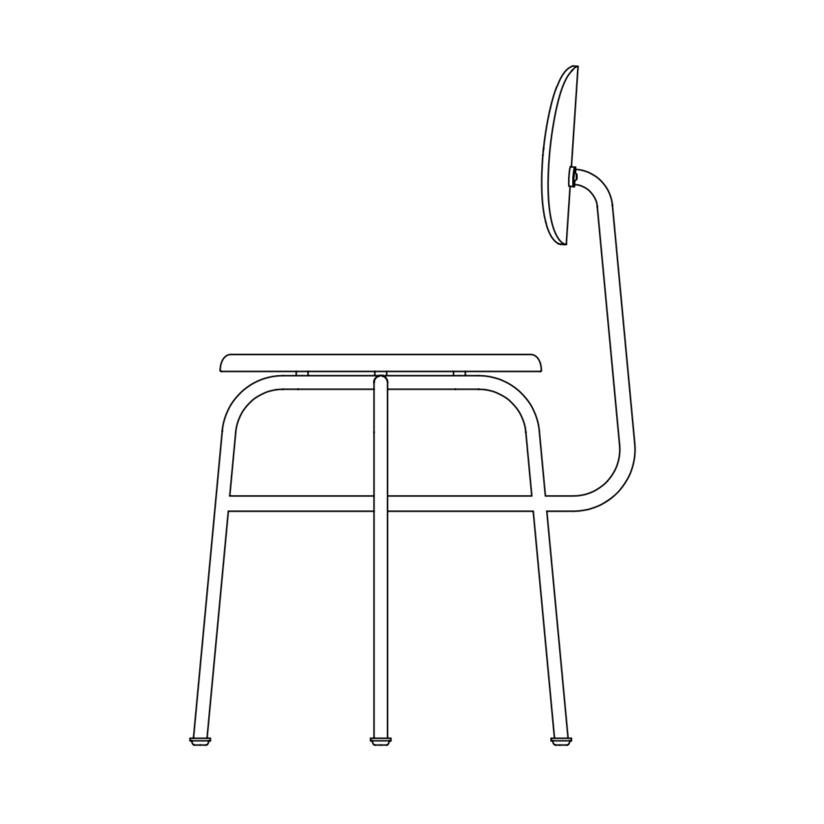 dossier + assise tapissés - chaise Afteroom Dining Plus