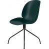 chaise Beetle pivotante - coque vert foncé + pieds noirs