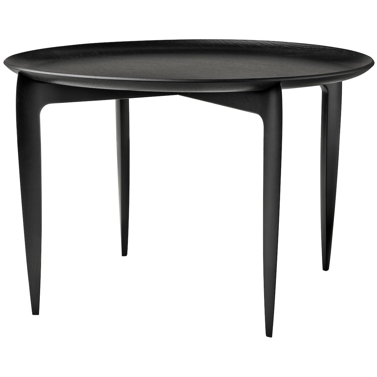 Ø60 - black oak - Foldable Tray Table