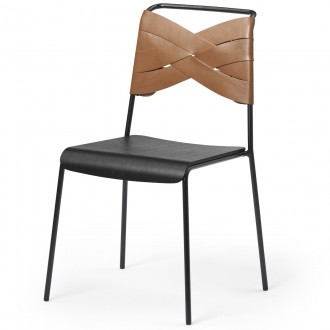 black/black/cognac - Torso chair