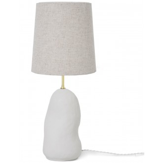 medium Hebe lamp - off white base + shade natural Ø27,5 cm