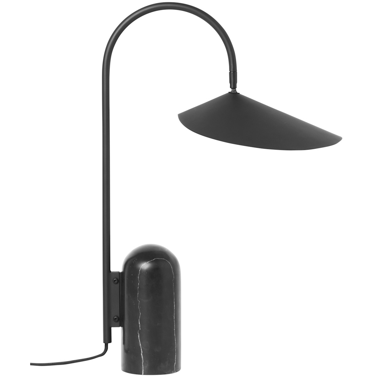 Arum – lampe de table noire
