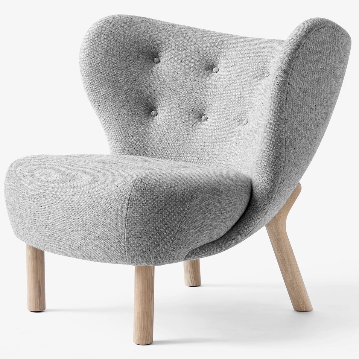 Little Petra Lounge Chair VB1 - Hallingdal 130 + white oiled oak