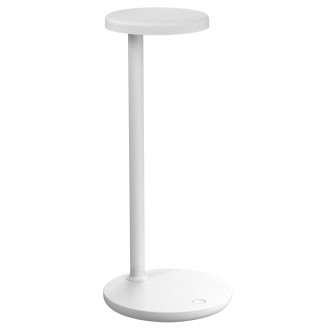 Oblique table lamp  – white – with inductive charger