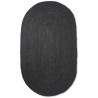 ÉPUISÉ Tapis Eternal Jute Oval – Noir - S - 140 x 240 cm