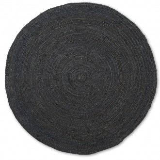 ÉPUISÉ Tapis Eternal Jute Rond – Noir - Large - Ø240 cm