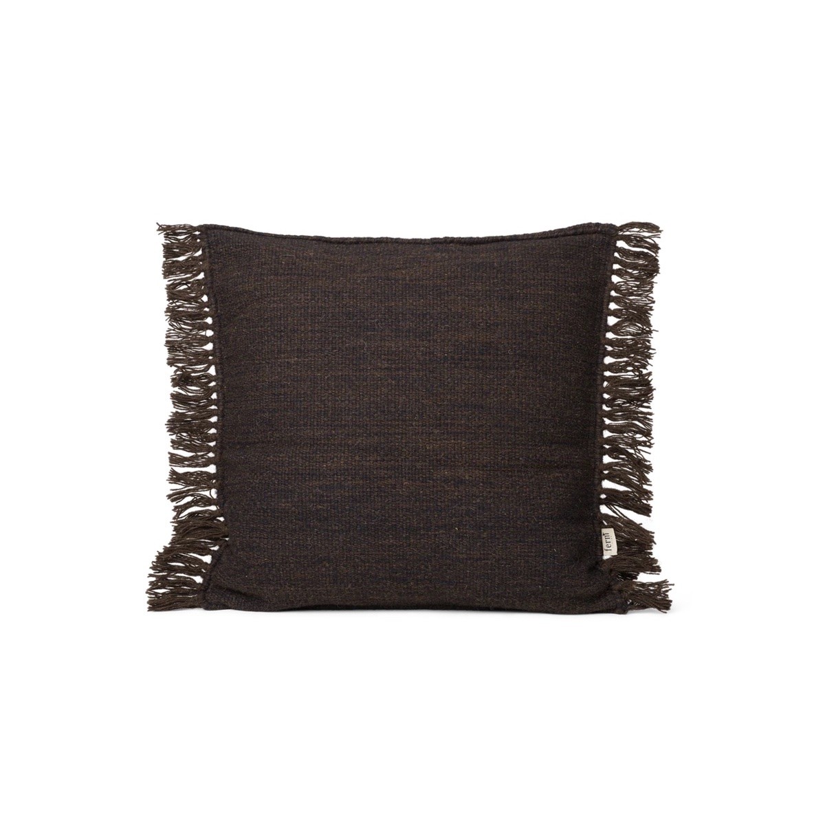 80x80cm - Kelim Fringe cushion cover - Dark Melange
