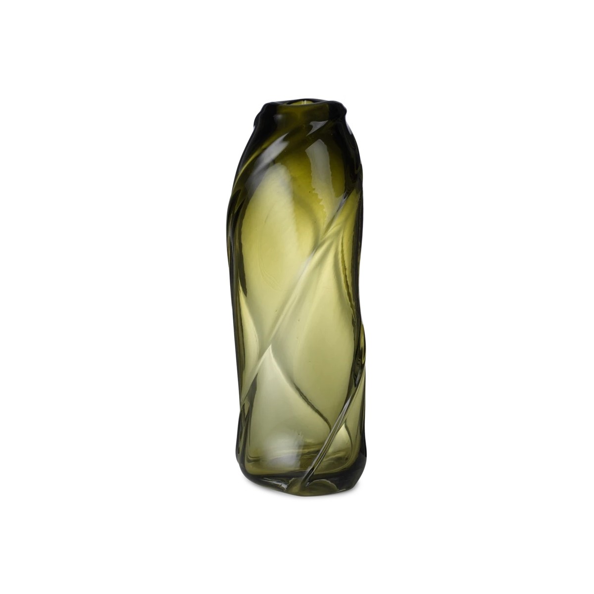 Water Swirl  vase – Moss green
