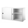 Cabinet portes coulissantes - blanc - L78xP30xH42 cm