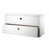 Chest 2 drawers - white - W78xD30xH42 cm