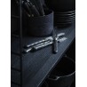 78x30cm - 3 étagères - Frêne teinté noir