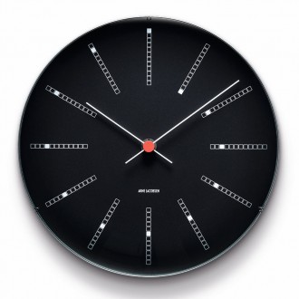 Bankers wall clock - Ø29 cm - black dial