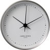 Horloge Koppel - Ø10cm - acier Inoxydable, cadran blanc
