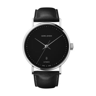 Koppel 41mm - automatic, black dial, black leather