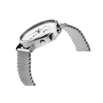 Koppel 41mm - quartz, chronograph, white dial, bracelet strap
