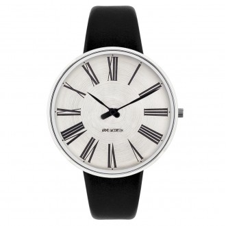 Roman Sunray watch - Ø40mm - stainless steel, black leather