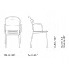 fauteuil de table vert foncé - Linear Steel