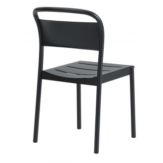 chaise noire - Linear Steel*