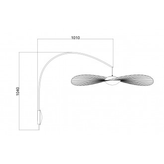 White Ø110 cm – Vertigo Nova wall lamp