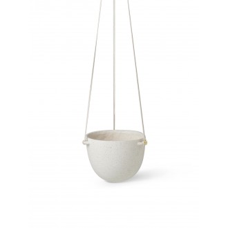 Hanging pot Speckle L - off-white