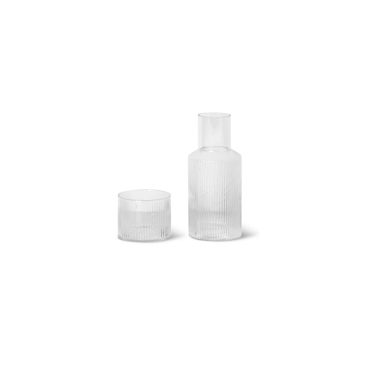 small clear carafe set - Ripple